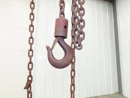 CM Cyclone Series 646 1-1/2 Ton 3000Lb Manual Chain Fall Hand Hoist 8' 6" Lift