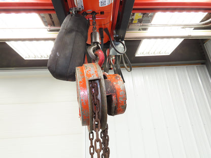 CM Cyclone Series 646 1-1/2 Ton 3000Lb Manual Chain Fall Hand Hoist 8' 6" Lift