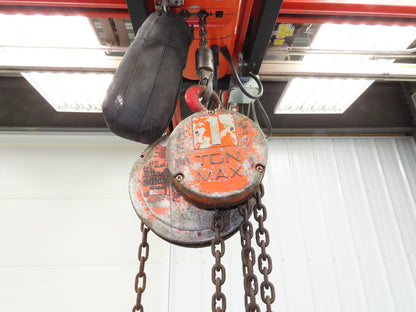 CM Cyclone Series 646 1-1/2 Ton 3000Lb Manual Chain Fall Hand Hoist 8' 6" Lift
