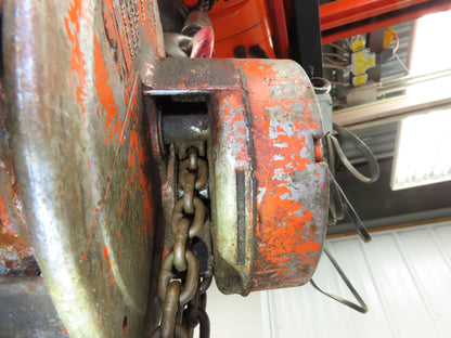 CM Cyclone Series 646 1-1/2 Ton 3000Lb Manual Chain Fall Hand Hoist 8' 6" Lift