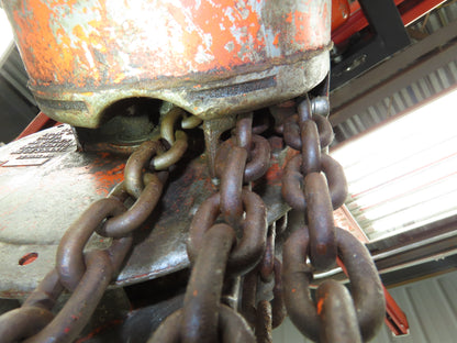 CM Cyclone Series 646 1-1/2 Ton 3000Lb Manual Chain Fall Hand Hoist 8' 6" Lift