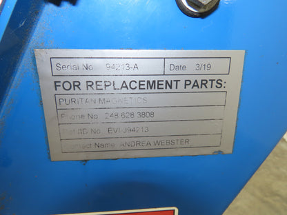 Puritan 16"W x 68"L Magnetic Belt-Free Incline Chip Conveyor 230/460V 3PH