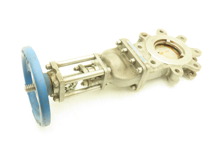 Velan L12-0320B-13BL  4" Stainless Knife Gate Valve 316SS Rising Stem Lug Style