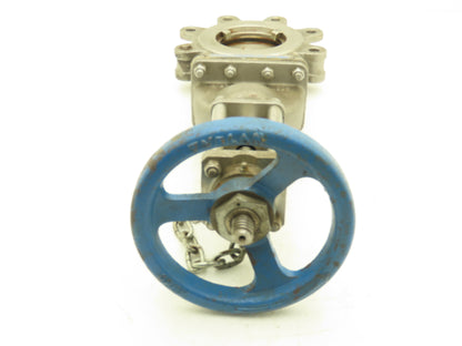 Velan L12-0320B-13BL  4" Stainless Knife Gate Valve 316SS Rising Stem Lug Style