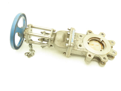 Velan L12-0320B-13BL  4" Stainless Knife Gate Valve 316SS Rising Stem Lug Style