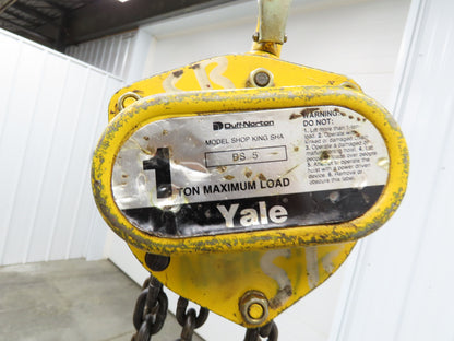 Yale BS 5 1 Ton 2000Lb Manual Chain Fall Hand Hoist 10' Lift