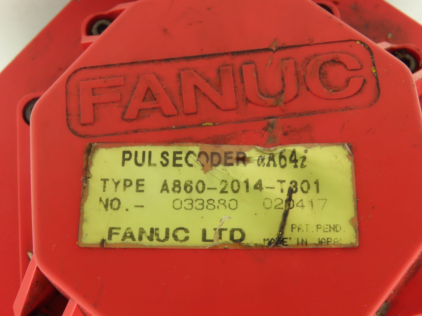 Fanuc AC Servo Motor 2.5kw 184V 3PH 4000 RPM 8.3A Encoder A860-2014-T301