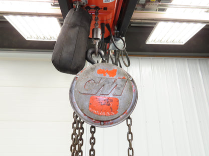 CM Cyclone Series 646 1 Ton 2000Lb Manual Chain Fall Hand Hoist 9' Lift
