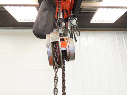 CM Cyclone Series 646 1 Ton 2000Lb Manual Chain Fall Hand Hoist 9' Lift