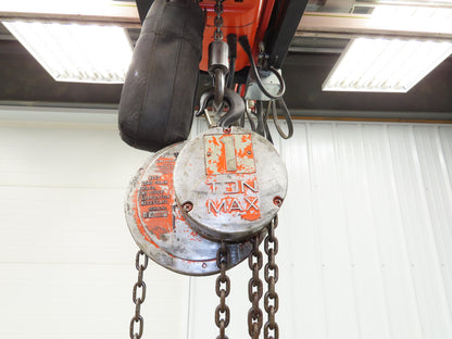 CM Cyclone Series 646 1 Ton 2000Lb Manual Chain Fall Hand Hoist 9' Lift