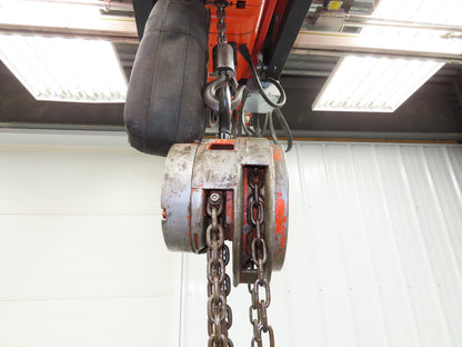 CM Cyclone Series 646 1 Ton 2000Lb Manual Chain Fall Hand Hoist 9' Lift