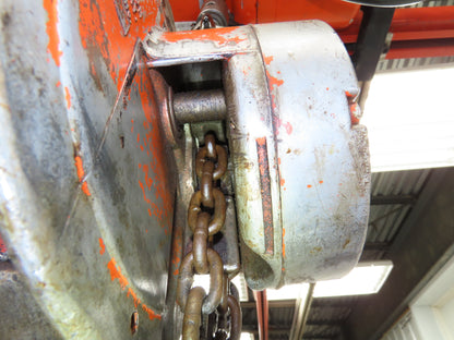 CM Cyclone Series 646 1 Ton 2000Lb Manual Chain Fall Hand Hoist 9' Lift