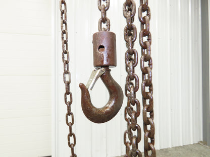 CM Cyclone Series 646 1 Ton 2000Lb Manual Chain Fall Hand Hoist 11' 6" Lift