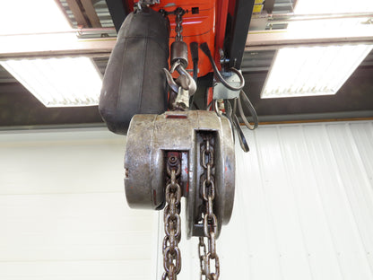 CM Cyclone Series 646 1 Ton 2000Lb Manual Chain Fall Hand Hoist 11' 6" Lift