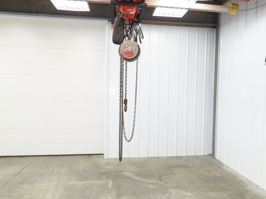 CM Cyclone Series 646 1 Ton 2000Lb Manual Chain Fall Hand Hoist 11' 6" Lift