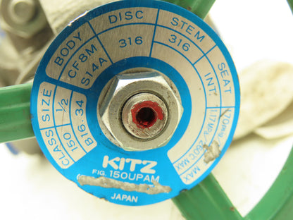 Kitz B16-34 1/2" Gate Valve Rising Stem Flanged SS CF8M Body