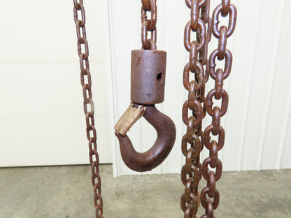 CM Cyclone 1 Ton 2000Lb Manual Chain Fall Hand Hoist 8' 6" Lift