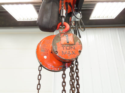 CM Cyclone 1 Ton 2000Lb Manual Chain Fall Hand Hoist 8' 6" Lift