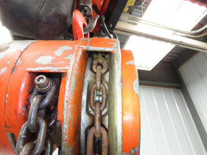 CM Cyclone 1 Ton 2000Lb Manual Chain Fall Hand Hoist 8' 6" Lift