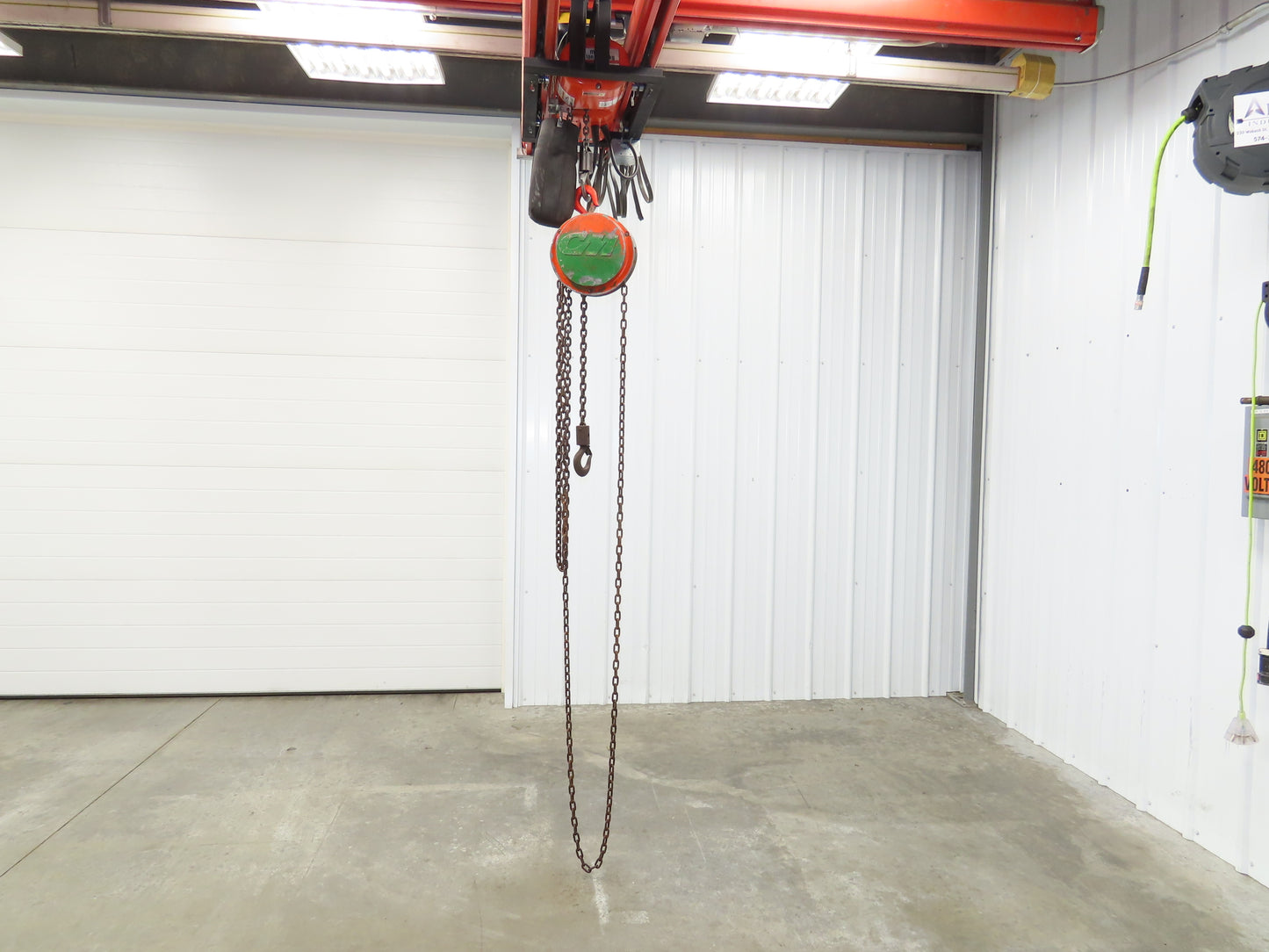 CM Cyclone 1 Ton 2000Lb Manual Chain Fall Hand Hoist 8' 6" Lift