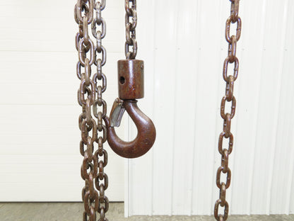 CM Cyclone 1 Ton 2000Lb Manual Chain Fall Hand Hoist 8' 6" Lift