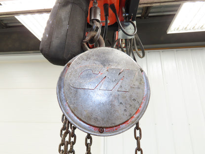 CM Cyclone 1 Ton 2000Lb Manual Chain Fall Hand Hoist 8' 6" Lift