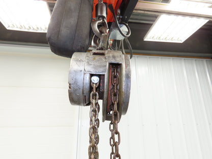 CM Cyclone 1 Ton 2000Lb Manual Chain Fall Hand Hoist 8' 6" Lift