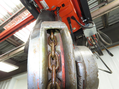 CM Cyclone 1 Ton 2000Lb Manual Chain Fall Hand Hoist 8' 6" Lift