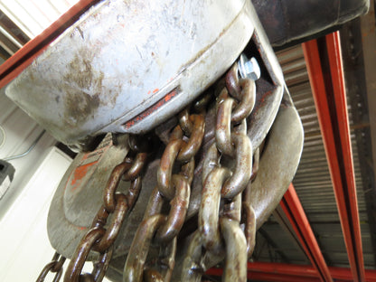 CM Cyclone 1 Ton 2000Lb Manual Chain Fall Hand Hoist 8' 6" Lift