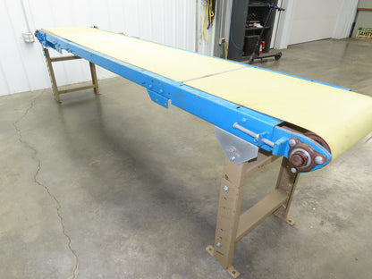 21.5"W x 10'L Slider Bed Conveyor 18"Belt 115V Variable Speed Drive 5-75FPM