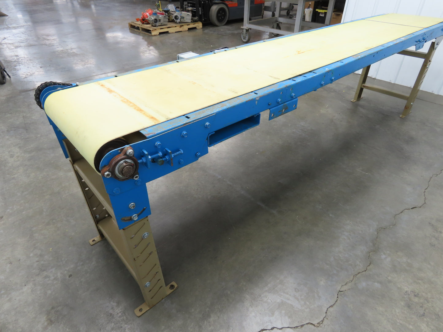 21.5"W x 10'L Slider Bed Conveyor 18"Belt 115V Variable Speed Drive 5-75FPM