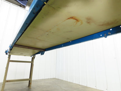 21.5"W x 10'L Slider Bed Conveyor 18"Belt 115V Variable Speed Drive 5-75FPM