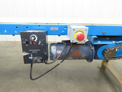 21.5"W x 10'L Slider Bed Conveyor 18"Belt 115V Variable Speed Drive 5-75FPM