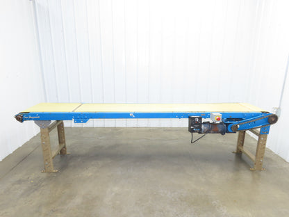 21.5"W x 10'L Slider Bed Conveyor 18"Belt 115V Variable Speed Drive 5-75FPM