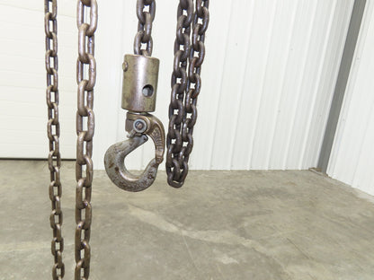 Coffing Superoid 2 Ton 4000Lb Manual Chain Fall Hand Hoist 12' 9" Lift