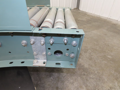 Hytrol 18"x 90° RH Curve Accumulation Roller Conveyor 15"BF V-Belt Slave Drive