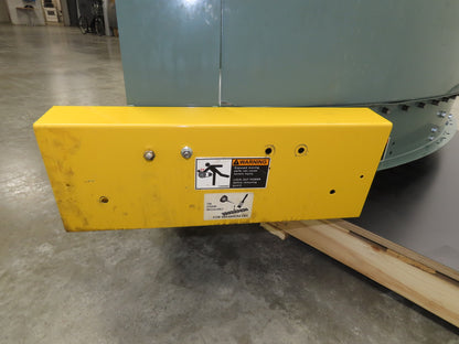 Hytrol 18"x 90° LH Curve Accumulation Roller Conveyor 15"BF V-Belt Slave Drive