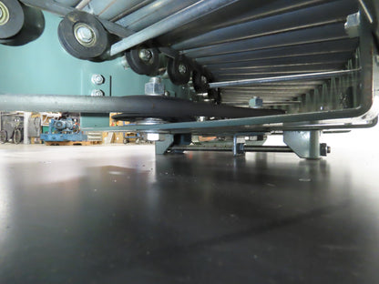 Hytrol 18"x 90° LH Curve Accumulation Roller Conveyor 15"BF V-Belt Slave Drive