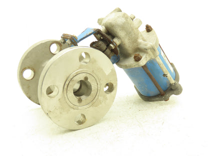 Jamesbury 1-1/2" 530S 31 3600TT 316SS Ball Valve & Pneumatic Actuator ST50E