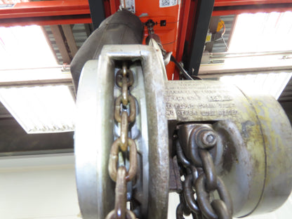 CM Cyclone Model S 2 Ton 4000Lb Manual Chain Fall Hand Hoist 8' 6" Lift