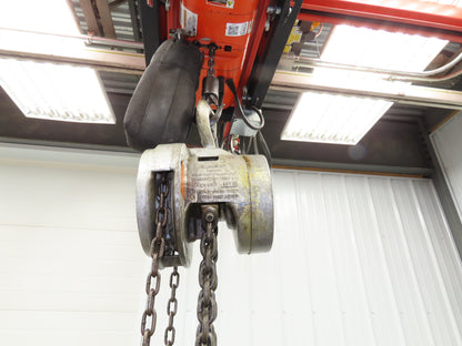 CM Cyclone Model S 2 Ton 4000Lb Manual Chain Fall Hand Hoist 8' 6" Lift