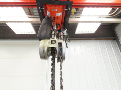 CM Cyclone Model S 2 Ton 4000Lb Manual Chain Fall Hand Hoist 8' 6" Lift