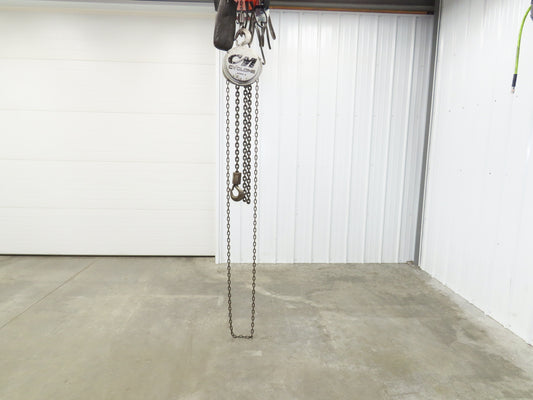 CM Cyclone Model S 2 Ton 4000Lb Manual Chain Fall Hand Hoist 8' 6" Lift