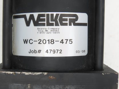 Welker Bearing WC-2018-475 Pneumatic Air Cylinder 4" Bore 475mm Stroke