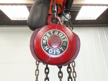Detroit 2 Ton 4000Lb Manual Chain Fall Hand Hoist 9' Lift