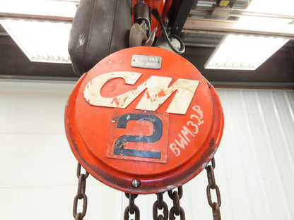 CM 2 Ton 4000Lb Manual Chain Fall Hand Hoist 15' Lift