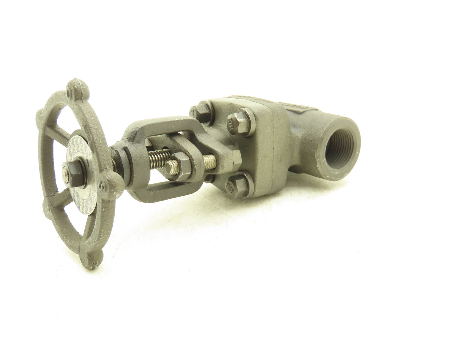 Warren 852-T Globe Valve 1"NPT Rising Stem Bolted Bonnet A105N 800# Steel