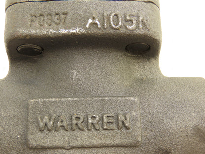 Warren 852-T Globe Valve 1"NPT Rising Stem Bolted Bonnet A105N 800# Steel