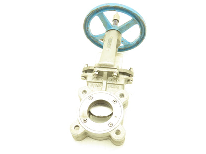 FNW 2000BT 3" Knife Gate Valve Rising Stem PTFE Seat 316 SS Knife Blade 9" Wheel