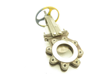 ITT Fabri-Valve C37S316 4" Stainless Knife Gate Valve Rising Stem Metal Seat